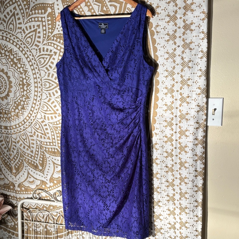 American Living Deep purple Lace Midi Dress